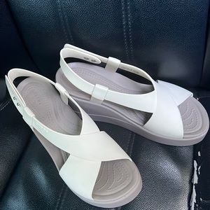 Croc wedges womens size 7